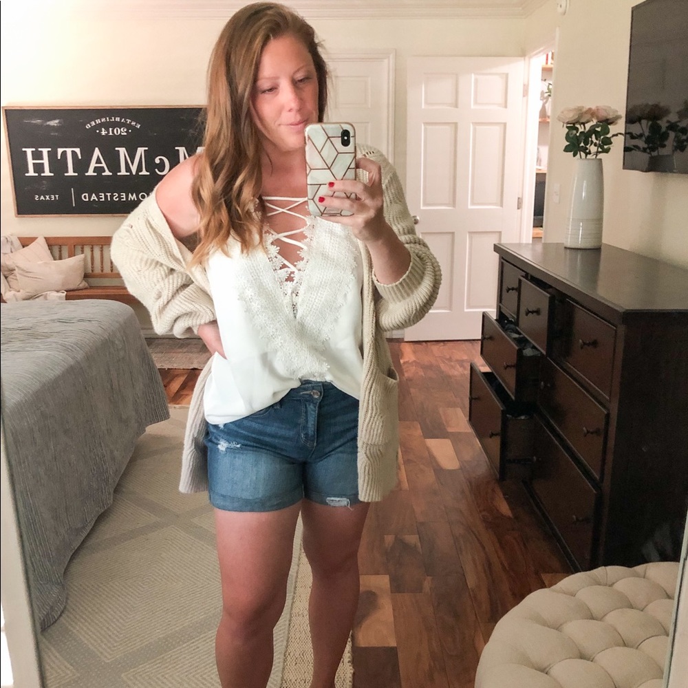 Cream cardigan